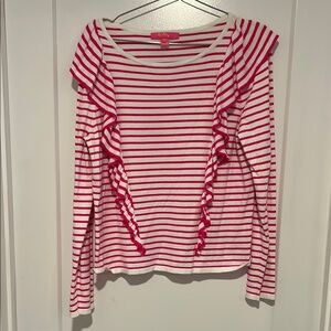 Lilly Pulitzer Pink and White Striped Top